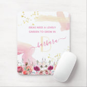 Name der Feminine Floral Garden Monogram Mousepad (Mit Mouse)