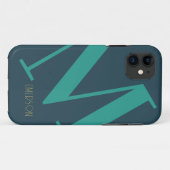 Name der Fettmonogramm Case-Mate iPhone Hülle (Rückseite (Horizontal))