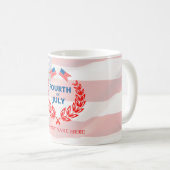 Name der Firma, 4. Juli Patriotic USA Flag Kaffeetasse (VorderseiteRechts)