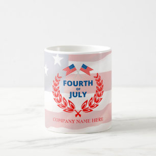Name der Firma, 4. Juli Patriotic USA Flag Kaffeetasse