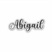 Name der Firma Abigail - Handgeschriebene Kalligra Aufkleber (Vorderseite)