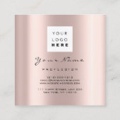 Name der Firma ATM Bank Consulting Money Rose Quadratische Visitenkarte (Rückseite)