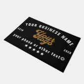 Name der Firma Black Business Logo Fußmatte (Schrägansicht)