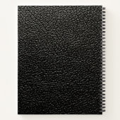 Name der Firma Black Leather Notizblock (Rückseite)