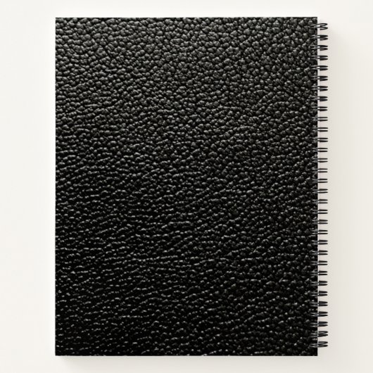 Name der Firma Black Leather Notizblock (Rückseite)