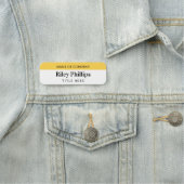 Name der Firma Clean Yellow & White Namensschild (Beispiel)
