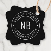 Name der Firma "Custom Black Company" Geschenkanhänger (Rückseite)