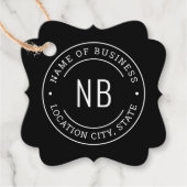 Name der Firma "Custom Black Company" Geschenkanhänger (Vorderseite)