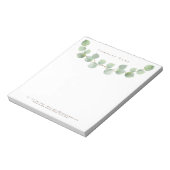 Name der Firma Elegant Green Eucalyptus Leaf Notizblock (Rotiert)