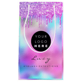 Name der Firma für benutzerdefinierte Logos Glitze Kleine Geschenktüte
