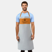 Name der Firma für benutzerdefinierte Logos Grau O Schürze (Getragen)