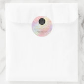 Name der Firma Logos Danke, dass Sie Rose Gold kau Runder Aufkleber (Tasche)