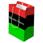 Name der Flagge der Afroamerikaner oder der afrika Mittlere Geschenktüte (Rückseite Schrägansicht)