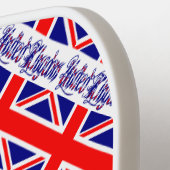 Name der Flagge des Vereinigten Königreichs und Gr Pickleball Schläger (Linke Seite)