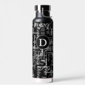Name der Flasche/Monogramm Trinkflasche (Links)