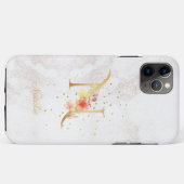 Name der floralen Monogramm Anfangsbuchstaben Case-Mate iPhone Hülle (Rückseite (Horizontal))