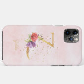 Name der floralen Wasserfarbe Anfangsbuchstabe Z Case-Mate iPhone Hülle (Rückseite (Horizontal))