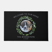 Name der Foto-Schwarz-Blattfarbe Fußmatte (Vorderseite)