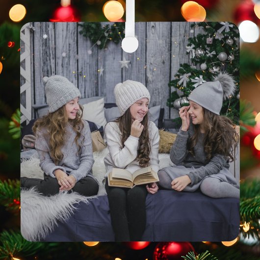 Name der Fotovorlage und Weihnachtsbaum des Jahres Ornament Aus Metall