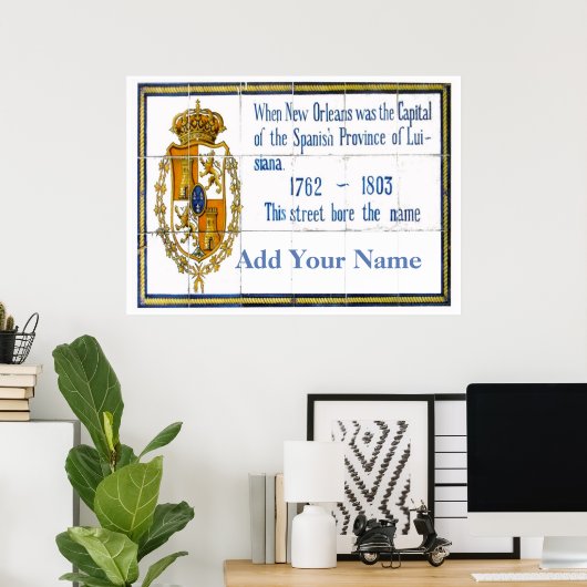 Name der französischen Quarter Street, Name hinzuf Poster (Heimbüro)