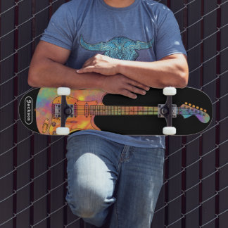 Name der Funky Electric Gitarre Skateboard