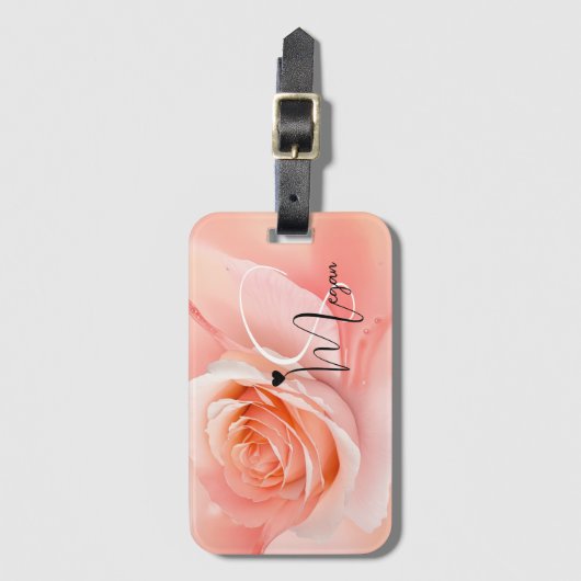 Name der Fuzz-Rose Gepäckanhänger (Vorderseite Vertikal)