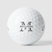 Name der Gastgeschenk Hochzeit für Monogramm-Vorla Golfball (Vorderseite)