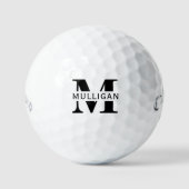 Name der Gastgeschenk Hochzeit für Monogramm-Vorla Golfball (Vorderseite)