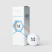 Name der Gastgeschenk Hochzeit für Monogramm-Vorla Golfball (Verpackung)