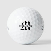 Name der Gastgeschenk Hochzeit für Monogramm-Vorla Golfball (Vorderseite)