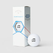 Name der Gastgeschenk Hochzeit für Monogramm-Vorla Golfball (Verpackung)