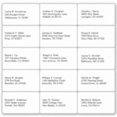 Name der Gastliste Aufkleber (Vorderseite)