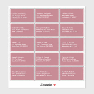 Name der Gastliste Benutzerdefinierte Rose Gold Aufkleber
