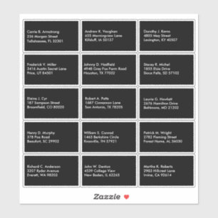 Name der Gastliste Benutzerdefinierte Schwarz-weiß Aufkleber