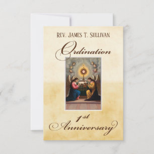 Name der Gebetskarte 1. Ordination Jubiläum Altar Dankeskarte