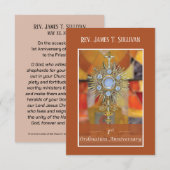 Name der Gebetskarte 1. Ordination Jubiläum Host Dankeskarte (Vorne/Hinten)