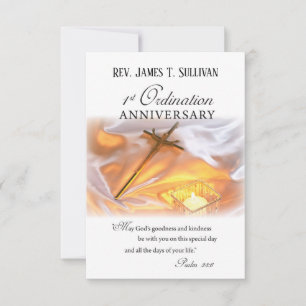 Name der Gebetskarte 1. Ordination Jubiläumskreuz Dankeskarte