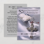 Name der Gebetskarte 50. Jubiläum Dankeskarte (Vorne/Hinten)