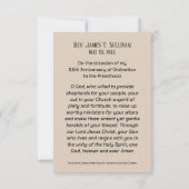 Name der Gebetskarte 55. Ordination Jubiläum Rose Dankeskarte (Rückseite)