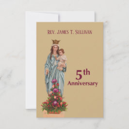 Name der Gebetskarte 5. Ordination Jubiläum Mary Dankeskarte