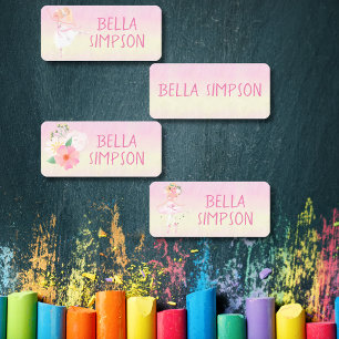 Name der gelb/rosa ballerina wasserdichten Kleidun Etiketten