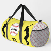 Name der Gelben Baseball-Ball-Silhouette Duffle Bag (Rechte Ecke)