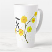 Name der gelben floralen Monogramm Milchtasse (Rechte Ecke)