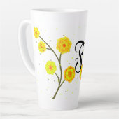 Name der gelben floralen Monogramm Milchtasse (Linke Ecke)