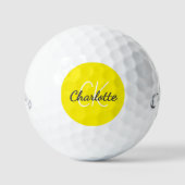 Name der gelben Monogramm-Initialen Golfball (Vorderseite)