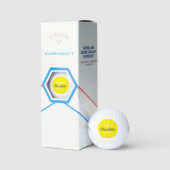 Name der gelben Monogramm-Initialen Golfball (Verpackung)