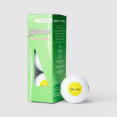 Name der gelben Monogramm-Initialen Golfball (Verpackung)