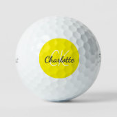 Name der gelben Monogramm-Initialen Golfball (Vorderseite)