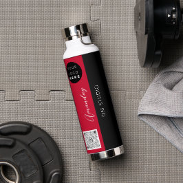 Name der Geometrie des Qr-Codes für das Schwarze R Trinkflasche