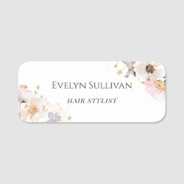 Name der getrockneten Blume Namensschild